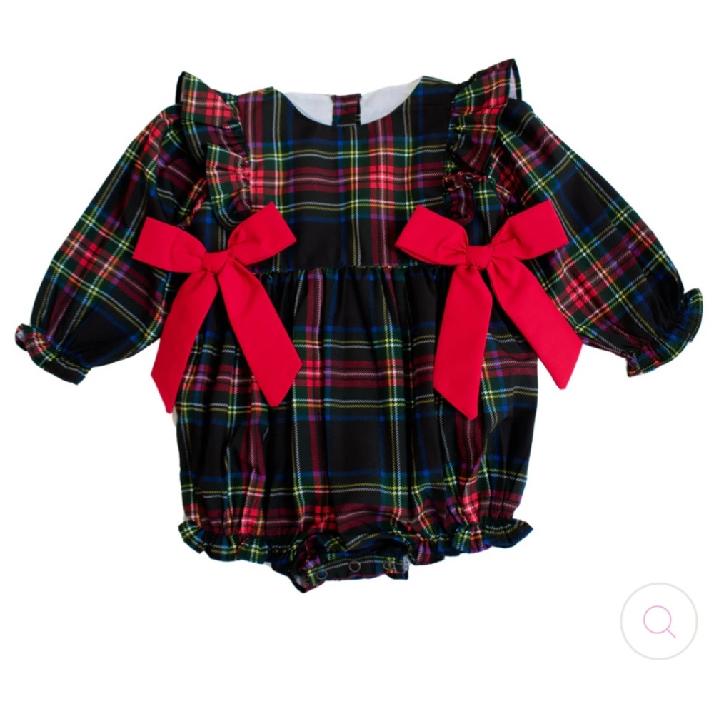 Fiona Christmas Tartan Bubble NWT 3T